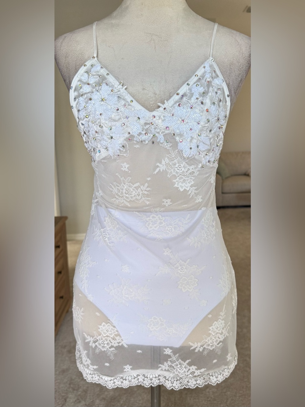 White Lace Dance Costume